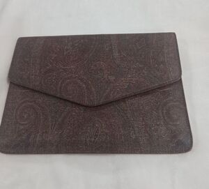 Etro Brown Paisley Clutch